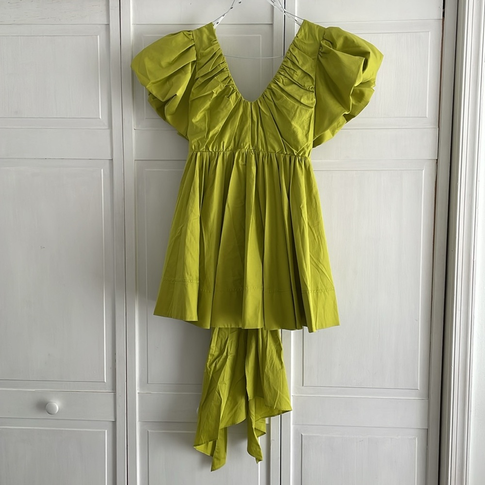 Aje Lime Green Puff Sleeve Dress - Picture 7 of 7
